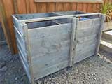 Constructed 2-bin compost bin