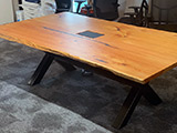 Macrocarpa slab table top