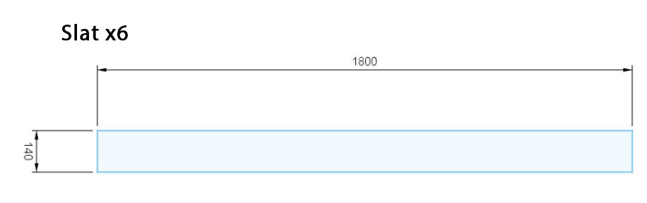 Diagram of table slat